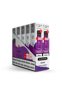 Elf Bar- 600 Grape 20 mg/ml Disposable (10er Paket)