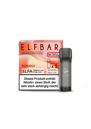 Elf Bar-Elfa Elfergy Perfilled Pod 2x2ml 20mg (10er Paket)